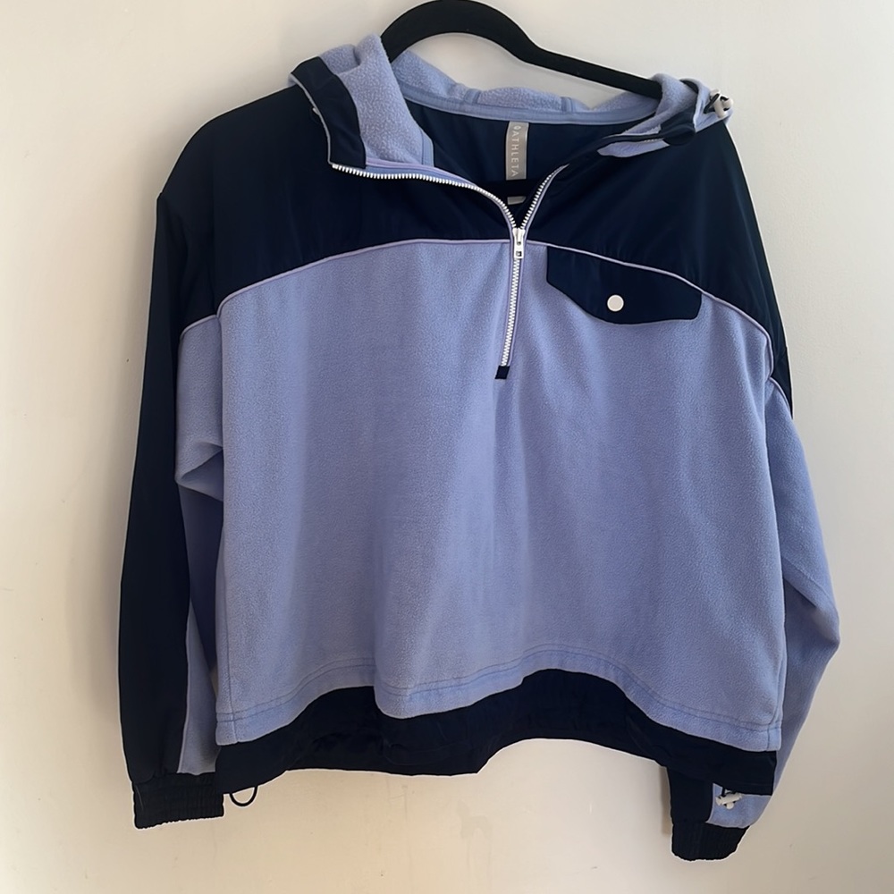 Periwinkle athleta fleece/sports jacket